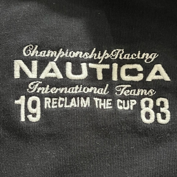 Nautica Intnl Teams Championship Black Polo‎ Rugby Shirt Medium New Zealand NZ - Picture 4 of 12